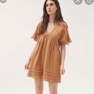 UO Boho Burnt Orange Babydoll Dress
